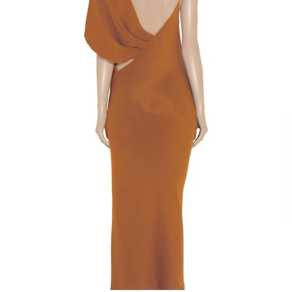 Alexander Wang Rust Asymmetrical 100% Silk Dress Sz 0 - Picture 2 of 13